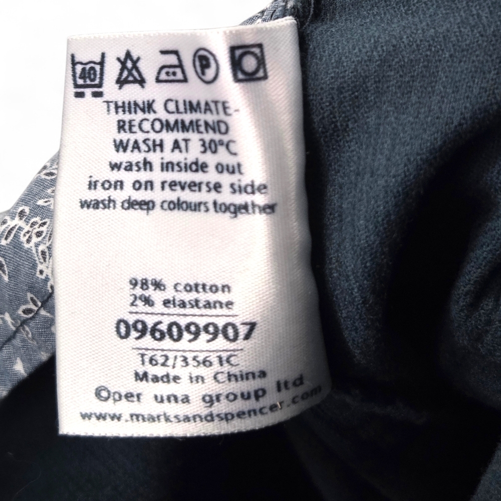 Per Una Deep Teal Women's Corduroy Boot Cut Pants UK 14 / US 10 - Picture 13 of 13